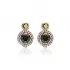 Mystic Topaz CZ Round 925 Sterling Silver Earrings