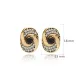 Turkish Black CZ Round 925 Sterling Silver Earrings Turkish Black CZ Round 925 Sterling Silver Earrings
