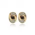 Turkish Black CZ Round 925 Sterling Silver Earrings