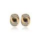 Turkish Black CZ Round 925 Sterling Silver Earrings Turkish Black CZ Round 925 Sterling Silver Earrings
