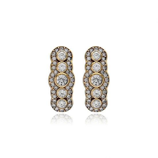 White CZ Round 925 Sterling Silver Earrings - Sade 925 Silver Jewelry