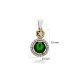 Emerald CZ Round Shape 925 Sterling Silver Pendant Emerald CZ Round Shape 925 Sterling Silver Pendant