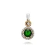 Emerald CZ Round Shape 925 Sterling Silver Pendant Emerald CZ Round Shape 925 Sterling Silver Pendant