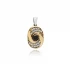 925 Sterling Silver Black CZ Round Pendant
