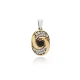 925 Sterling Silver Black CZ Round Pendant 925 Sterling Silver Black CZ Round Pendant