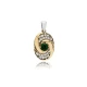 Emerald CZ Round 925 Sterling Silver Pendant