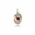 Amethyst CZ Round 925 Sterling Silver Pendant