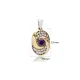 Amethyst CZ Round 925 Sterling Silver Pendant Amethyst CZ Round 925 Sterling Silver Pendant