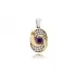 Amethyst CZ Round 925 Sterling Silver Pendant