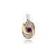 Amethyst CZ Round 925 Sterling Silver Pendant Amethyst CZ Round 925 Sterling Silver Pendant