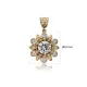 Flower Clear CZ Turkish Authentic Pendant Flower Clear CZ Turkish Authentic Pendant
