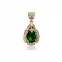 Emerald CZ Pear Shape 925 Sterling Silver Pendant