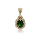 Emerald CZ Pear Shape 925 Sterling Silver Pendant - Sade 925 Silver Jewelry