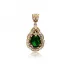 Emerald CZ Pear Shape 925 Sterling Silver Pendant