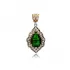 Emerald CZ Pear 925 Sterling Silver Pendant