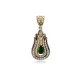 Emerald CZ Tulip Design Authentic Pendant Emerald CZ Tulip Design Authentic Pendant