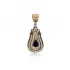Sapphire CZ Tulip Design Authentic Pendant