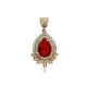 Garnet CZ Round Design Authentic Pendant Garnet CZ Round Design Authentic Pendant