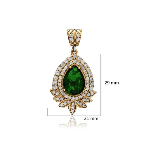 Emerald CZ Round Design Authentic Pendant Emerald CZ Round Design Authentic Pendant
