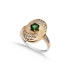 Emerald CZ Ottoman 925 Sterling Silver Ring