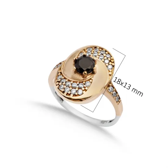 Black CZ Turkish Ottoman Silver Authentic Ring Black CZ Turkish Ottoman Silver Authentic Ring