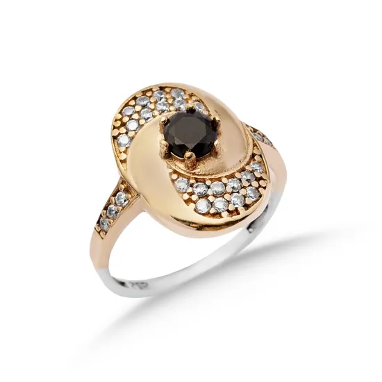 Black CZ Turkish Ottoman Silver Authentic Ring Black CZ Turkish Ottoman Silver Authentic Ring