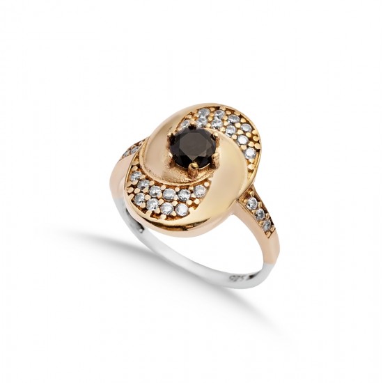 Black CZ Turkish Ottoman Silver Authentic Ring Black CZ Turkish Ottoman Silver Authentic Ring