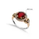 Garnet Round Turkish Ottoman Authentic Ring Garnet Round Turkish Ottoman Authentic Ring