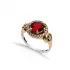 Garnet Round Turkish Ottoman Authentic Ring
