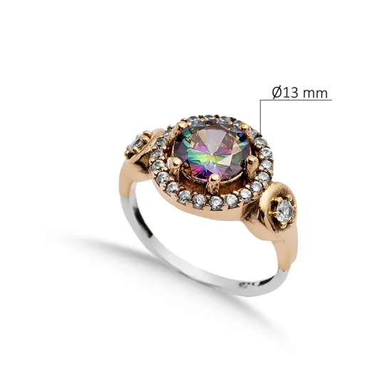 Mystic Topaz Round Turkish Ottoman Authentic Ring Mystic Topaz Round Turkish Ottoman Authentic Ring