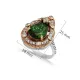 Emerald CZ Pear Ottoman 925 Sterling Silver Ring Emerald CZ Pear Ottoman 925 Sterling Silver Ring