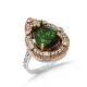 Emerald CZ Pear Ottoman 925 Sterling Silver Ring Emerald CZ Pear Ottoman 925 Sterling Silver Ring
