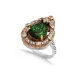 Emerald CZ Pear Ottoman 925 Sterling Silver Ring Emerald CZ Pear Ottoman 925 Sterling Silver Ring