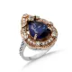 Sapphire Pear Ottoman 925 Sterling Silver Ring Sapphire Pear Ottoman 925 Sterling Silver Ring