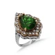 Pear Emerald CZ Ottoman Sterling Silver Ring Pear Emerald CZ Ottoman Sterling Silver Ring