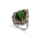 Pear Emerald CZ Ottoman Sterling Silver Ring Pear Emerald CZ Ottoman Sterling Silver Ring