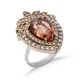 Zultanite Pear Silver Ottoman Authentic Ring Zultanite Pear Silver Ottoman Authentic Ring