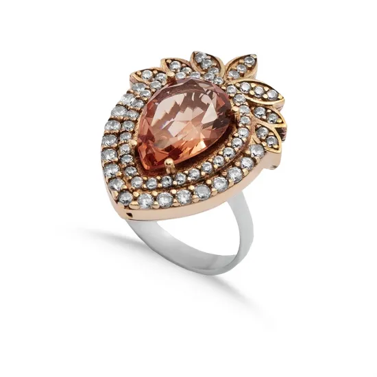 Zultanite Pear Silver Ottoman Authentic Ring Zultanite Pear Silver Ottoman Authentic Ring