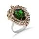 Emerald Pear Ottoman 925 Sterling Silver Ring Emerald Pear Ottoman 925 Sterling Silver Ring