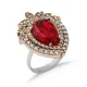 Garnet Pear Ottoman 925 Sterling Silver Ring Garnet Pear Ottoman 925 Sterling Silver Ring