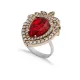 Garnet Pear Ottoman 925 Sterling Silver Ring Garnet Pear Ottoman 925 Sterling Silver Ring