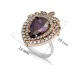 Amethyst Pear Ottoman 925 Sterling Silver Ring Amethyst Pear Ottoman 925 Sterling Silver Ring