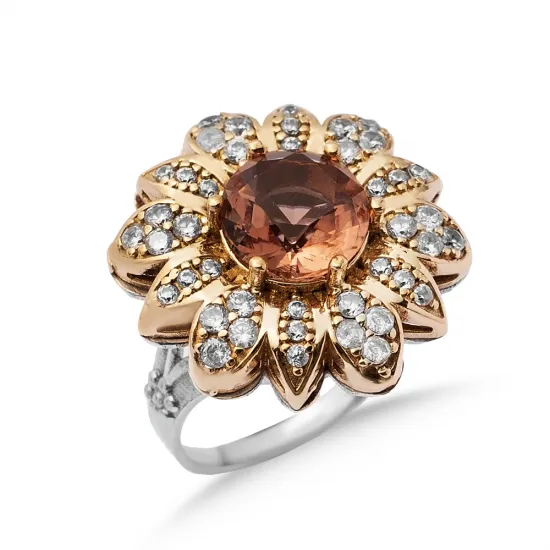 Zultanite Flower Ottoman 925 Sterling Silver Ring