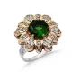 Emerald Flower Ottoman Authentic Ring Emerald Flower Ottoman Authentic Ring