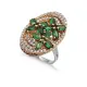 Emerald CZ Flower Design Authentic Ring Emerald CZ Flower Design Authentic Ring