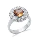 Round Pear Cluster Silver Zultanite Ring Round Pear Cluster Silver Zultanite Ring