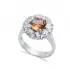 Round Pear Cluster Silver Zultanite Ring