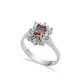 Rectangle Shape Cluster Zultanite Sterling Silver Ring