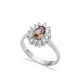 Pear Shape Cluster Zultanite 925 Silver Ring