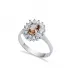 Oval Baguette Cluster Silver Zultanite Ring